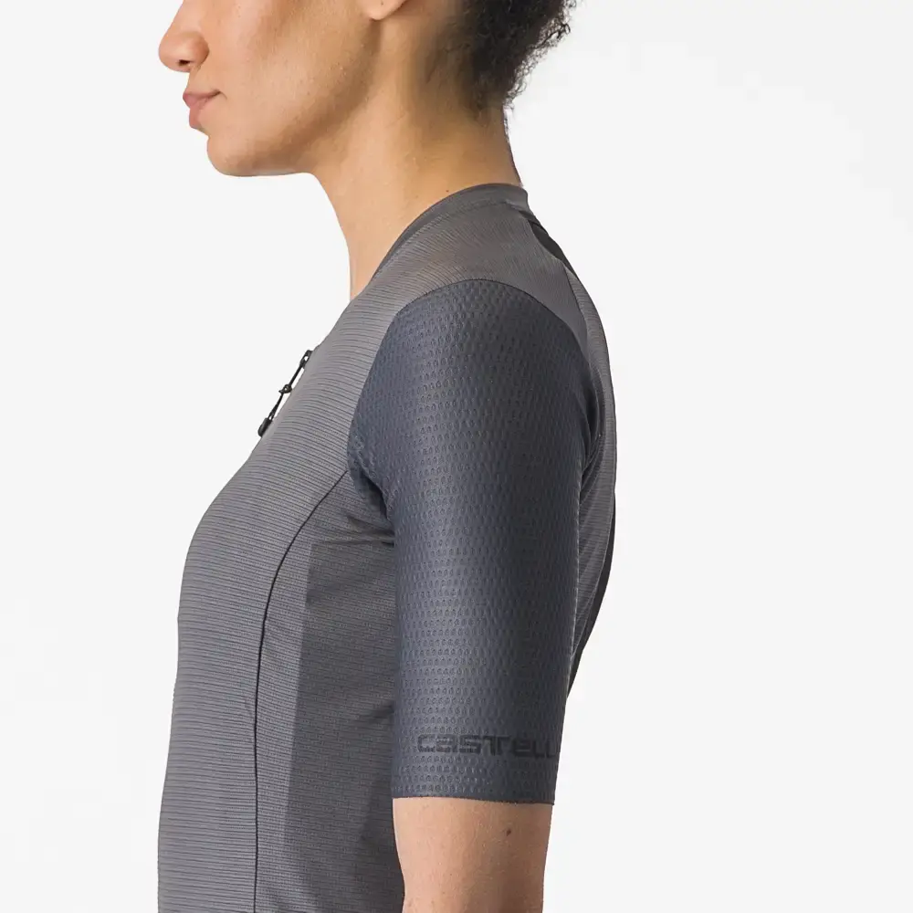 Castelli Unlimited Pro Fietsshirt Korte Mouwen Donkergrijs Dames