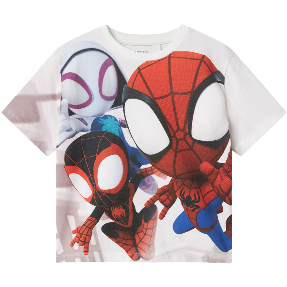 Køb Name It Bright White Mario Spidey Regular T-Shirt