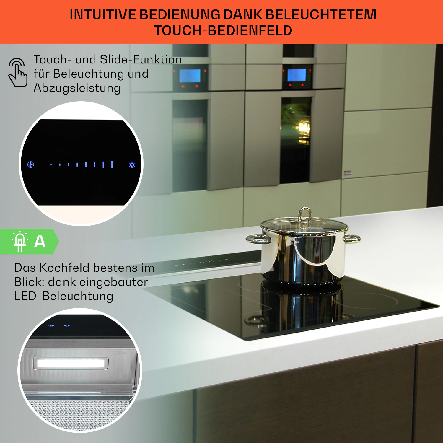Royal Flush Downdraft Dunstabzugshaube 430 m³/h 60 cm
