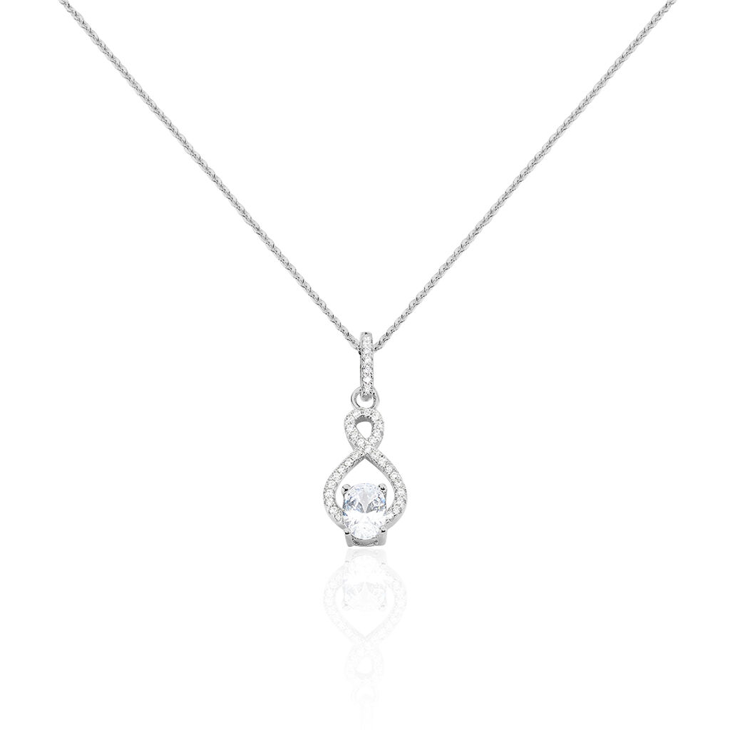 Collier Ylianna Argent Blanc Oxyde De Zirconium