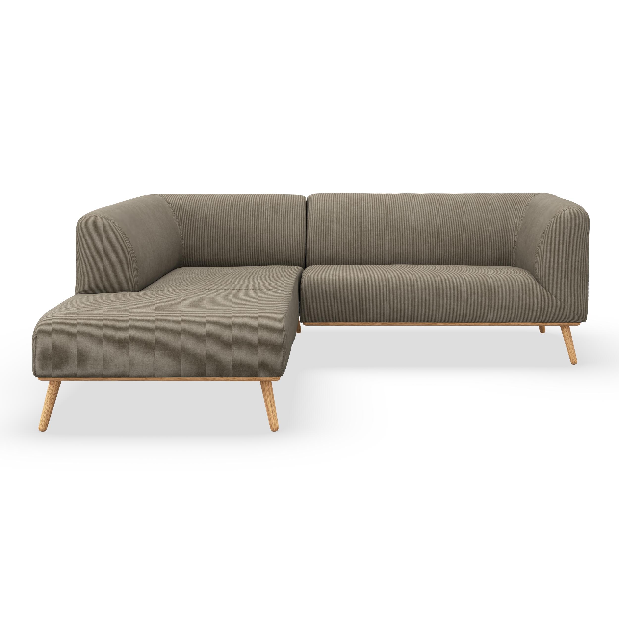 Land venstrevendt hjørnesofa med pufafslutning