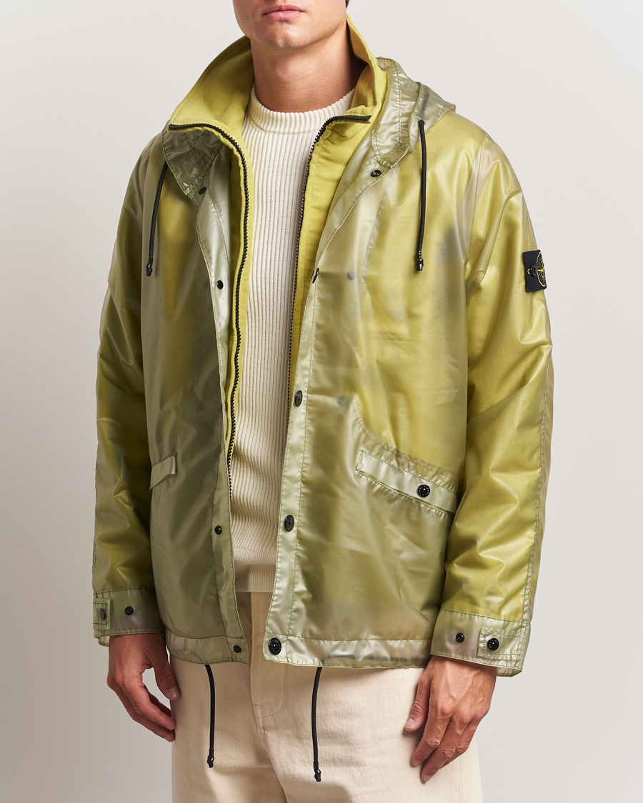 Stone Island Translusent Cover Moleskin Short Parka Green
