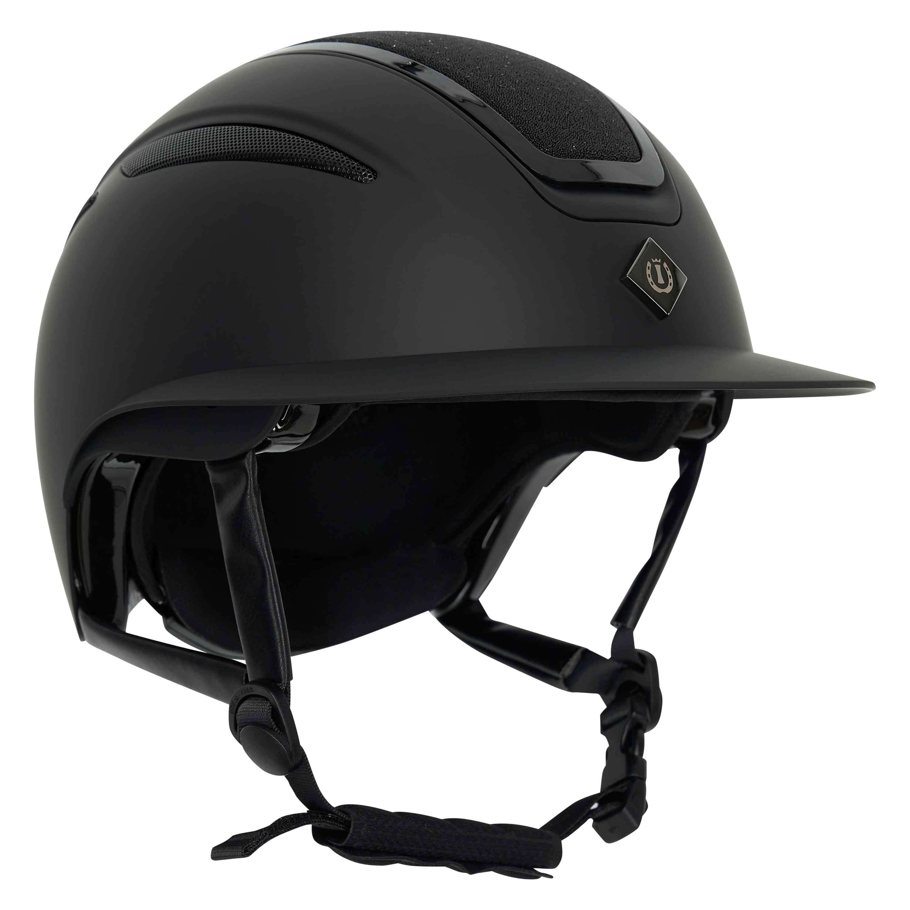 Imperial Riding Cap IRHOlania Deluxe Big Visor Zwart Glitter