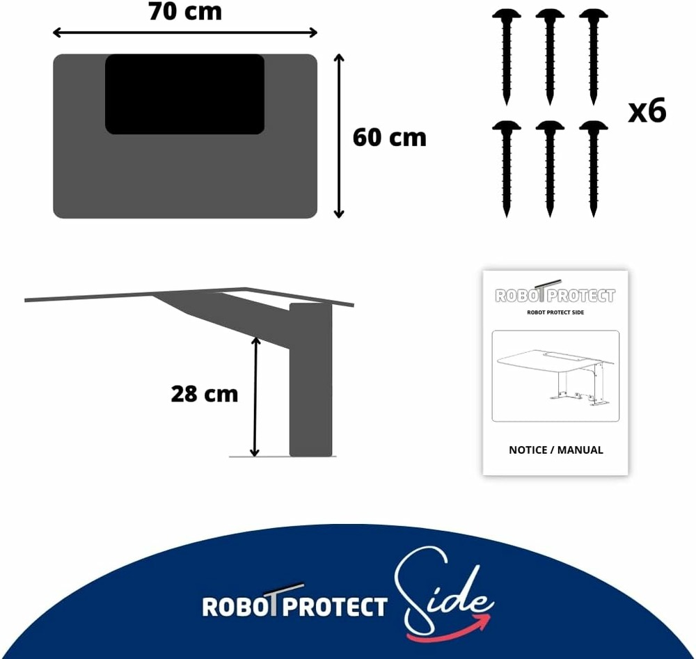 Abri robot tondeuse multimarque ROBOT PROTECT Side 60 x 70 x 28 cm | Résistant aux intempéries Protection UV | Made in Europe