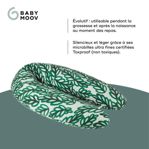 Coussin de grossesse B.LOVE Vegetal Vert - BABYMOOV