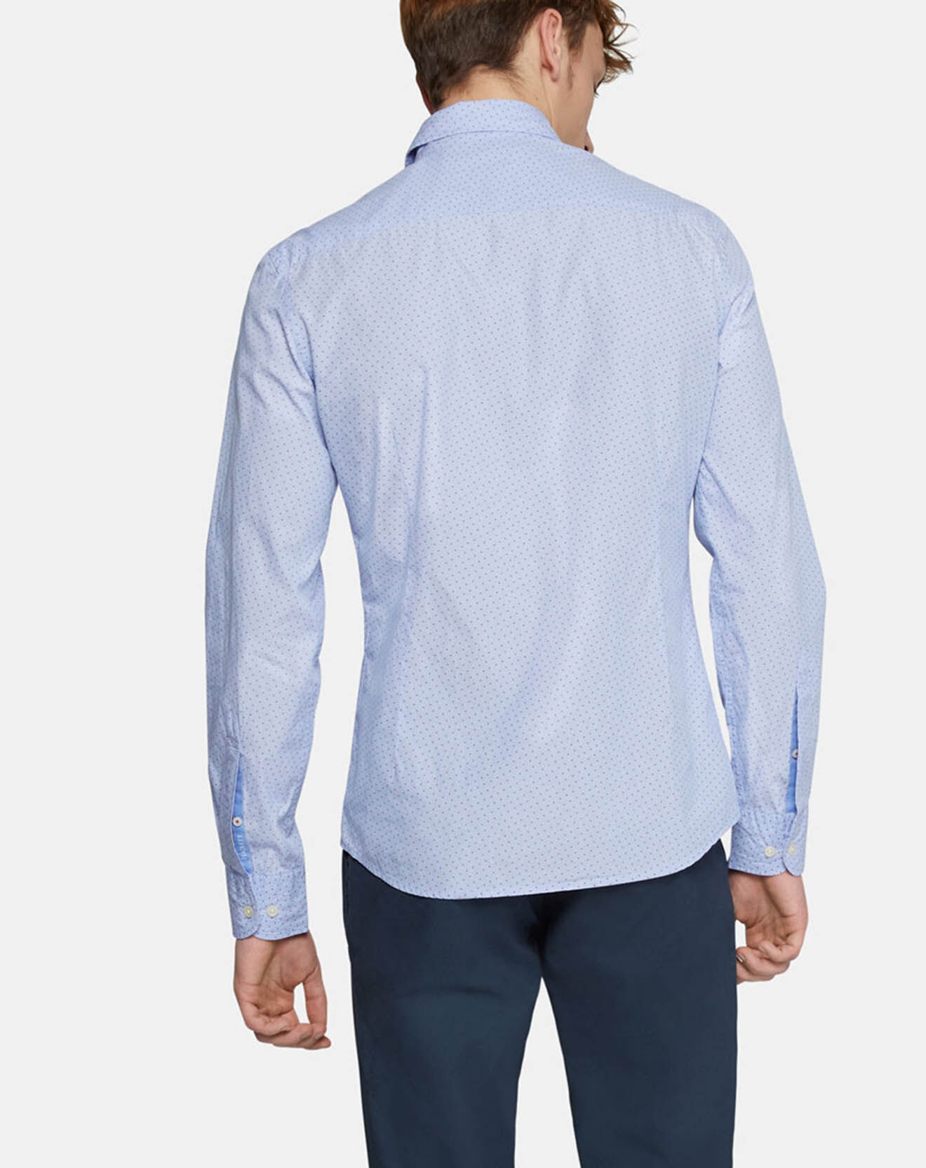 Hackett London Chemise Slim Fit imprimée bleue