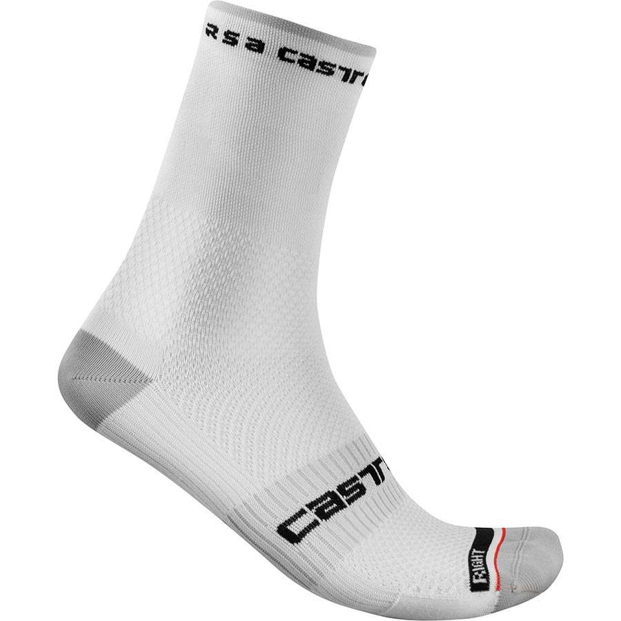 Castelli Rosso Corsa Pro 15 Fietssokken Wit