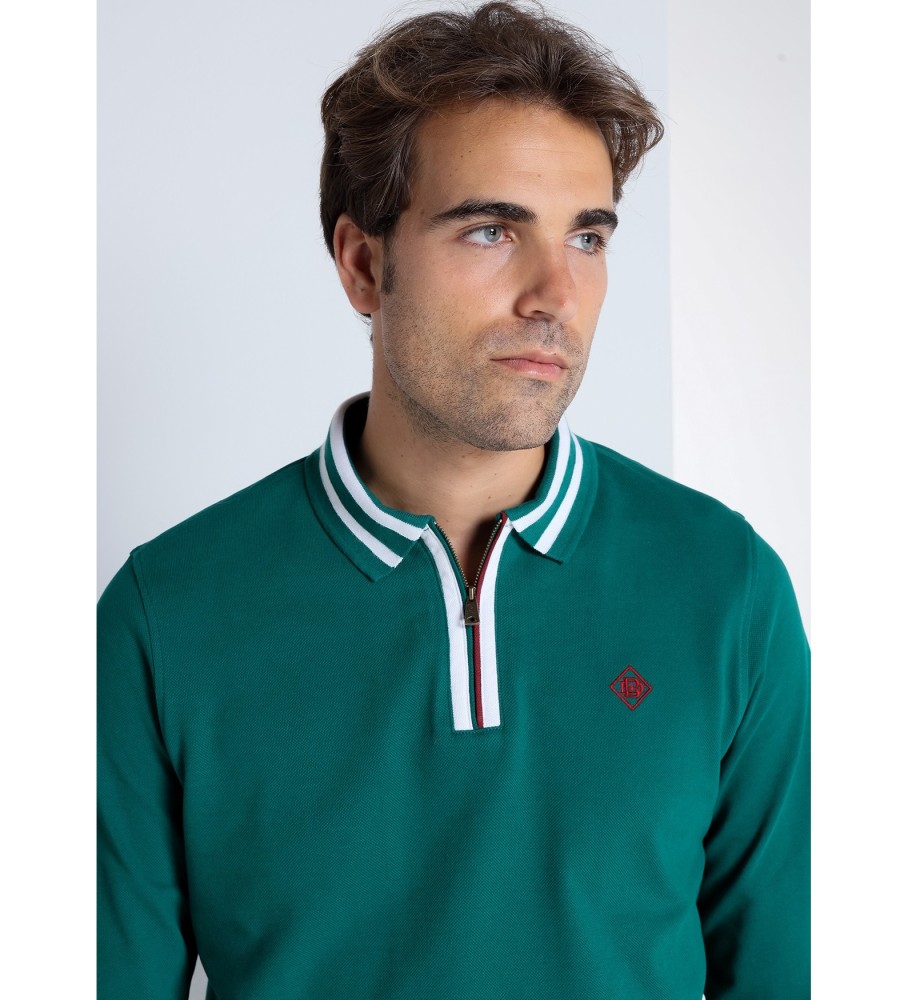 Camisa polo de manga comprida com zíper Bendorff