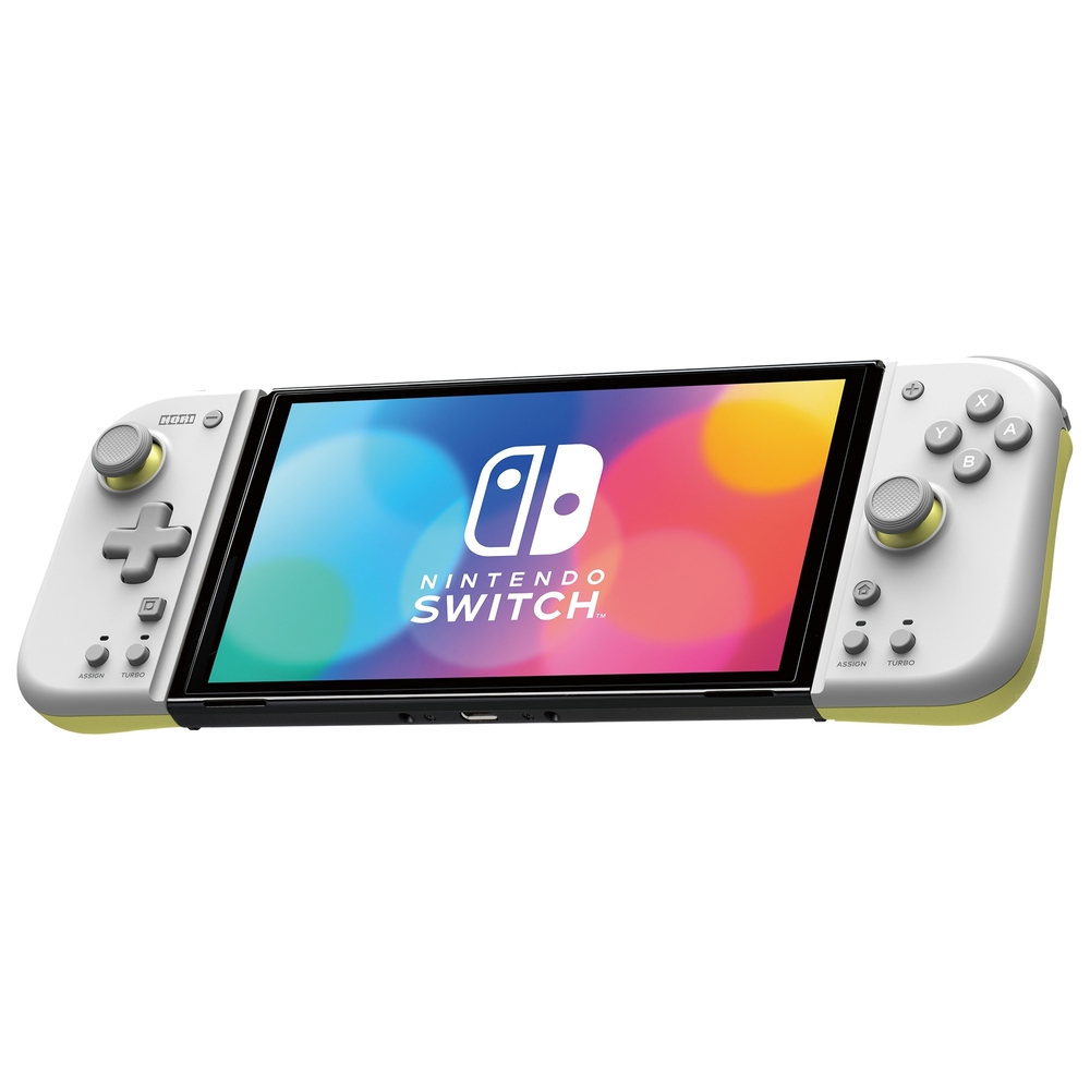 HORI Split Pad Compact für Nintendo Switch und Nintendo Switch OLED – Hellgrau/Gelb