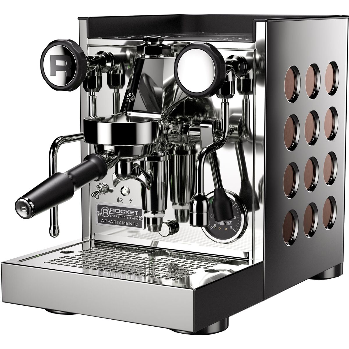 Appartamento TCA espressomaskin, krom/kobber