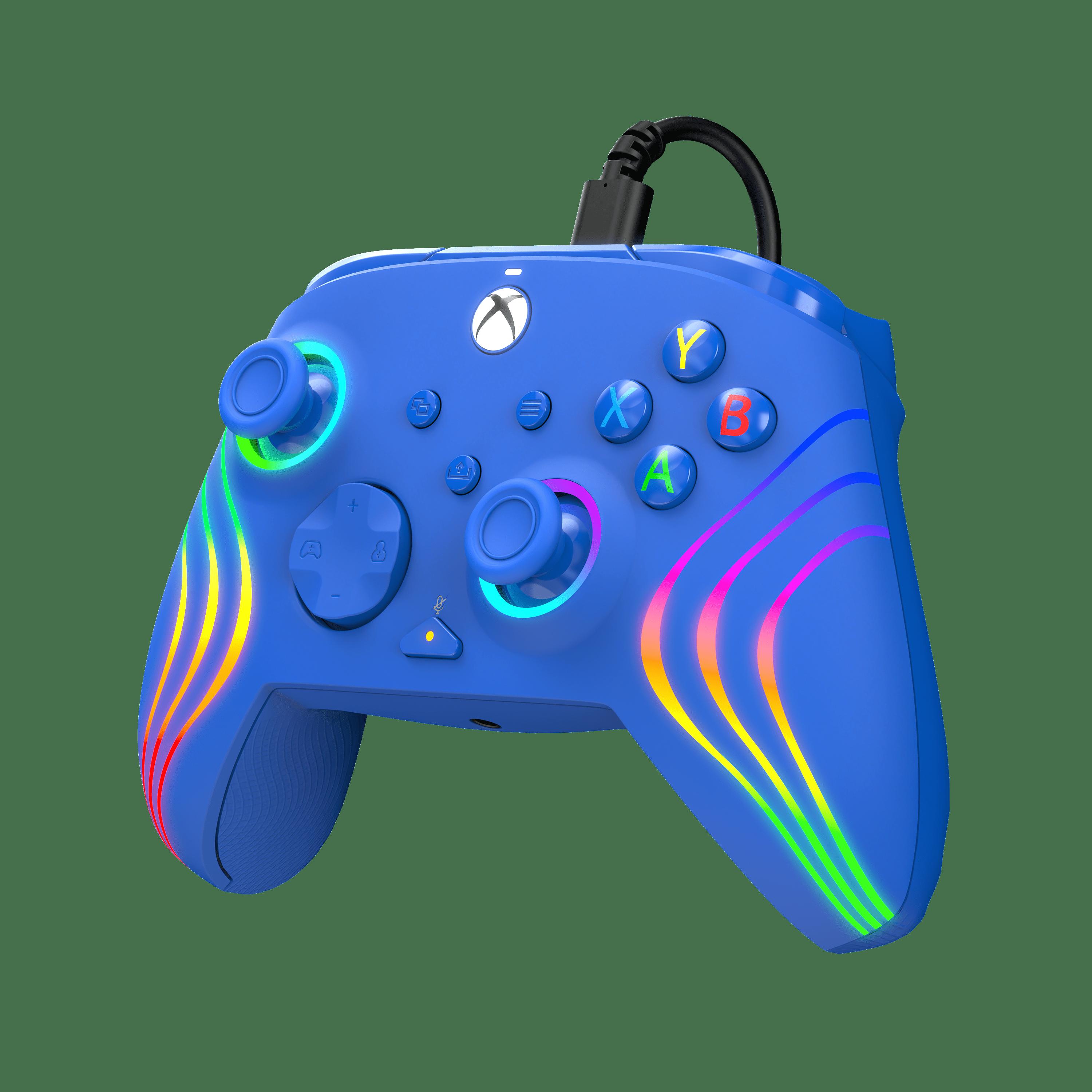 PDP GAME Afterglow Wave Wired Xbox Controller Blue