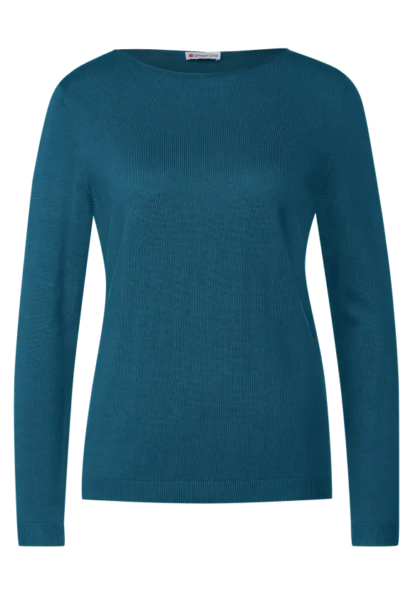 Basic Feinstrickpullover - bright turquoise
