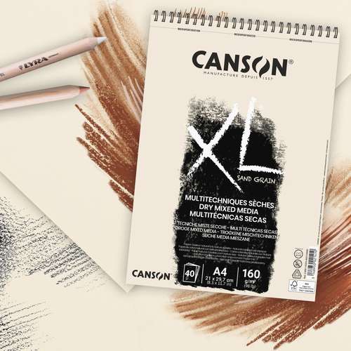 CANSON® XL® Dry Mixed Media Sand Grain Spiralblock