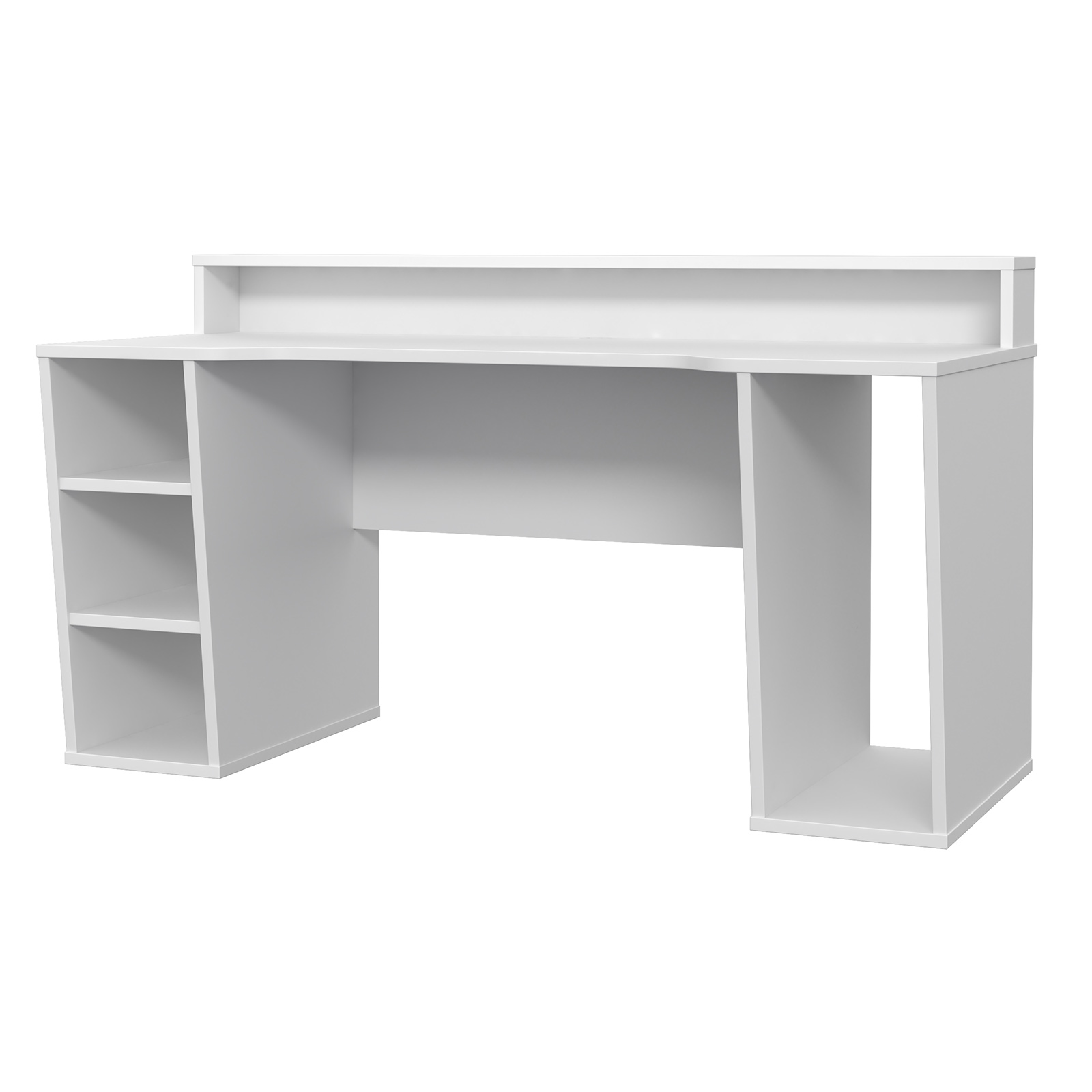 Schreibtisch - weiß - mit LED-Beleuchtung - 160 cm breit