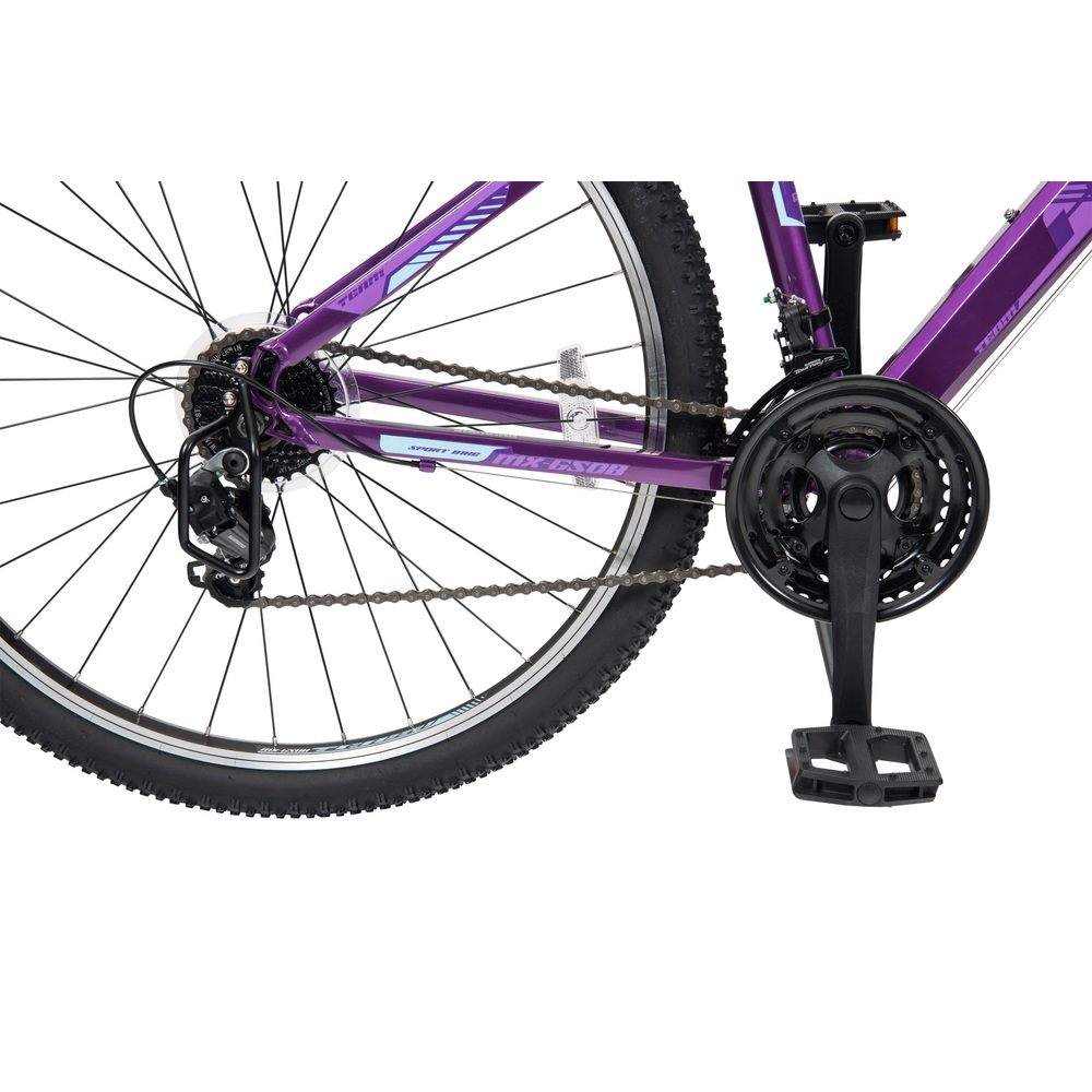 27,5 Zoll Team-Mountainbike aus Aluminium, Lila/Cyan