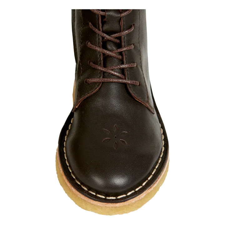 Emile et Ida Bottines à Lacets Cuir Emi | Chocolat