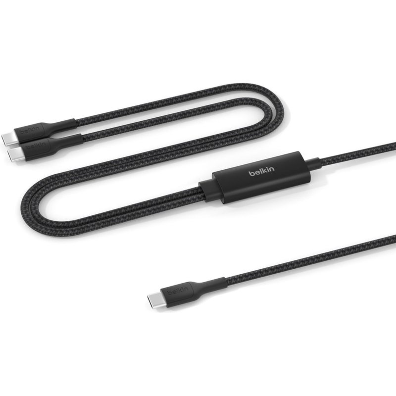 Belkin CAC004HQ1.5MBK câble USB USB 2.0 1,5 m USB C 2 x USB C 0,48 Gbit/s 140 W Noir