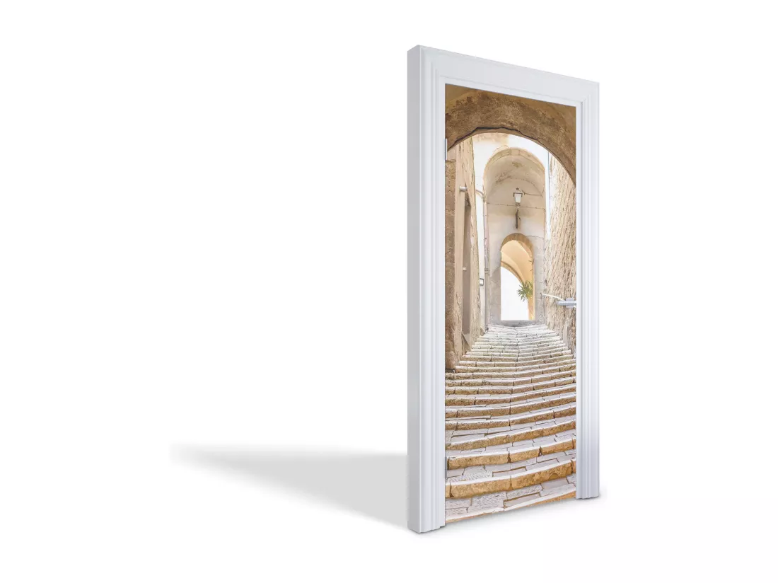 Papier peint photo pour portes intérieures - Escaliers en pierre 75x205 cm