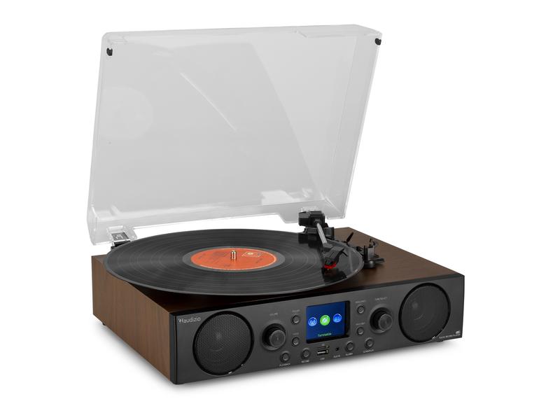 Audizio Plattenspieler Tulsa Braun/Schwarz Audiocenter mit Plattenspieler und DAB -Radio