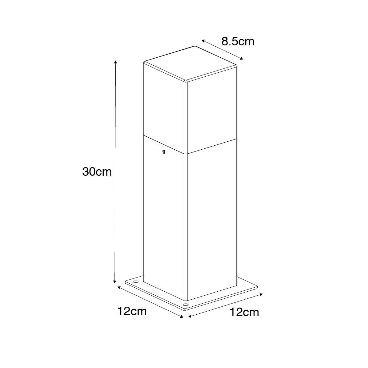 Smart industriële staande buitenlamp antraciet 30 cm incl. Wifi P45 - Denmark