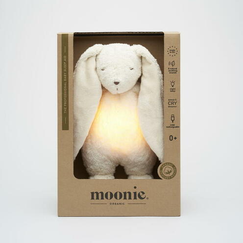 Moonie - lapin nature bio avec sons & lumières - Blanc polaire - MOONIE