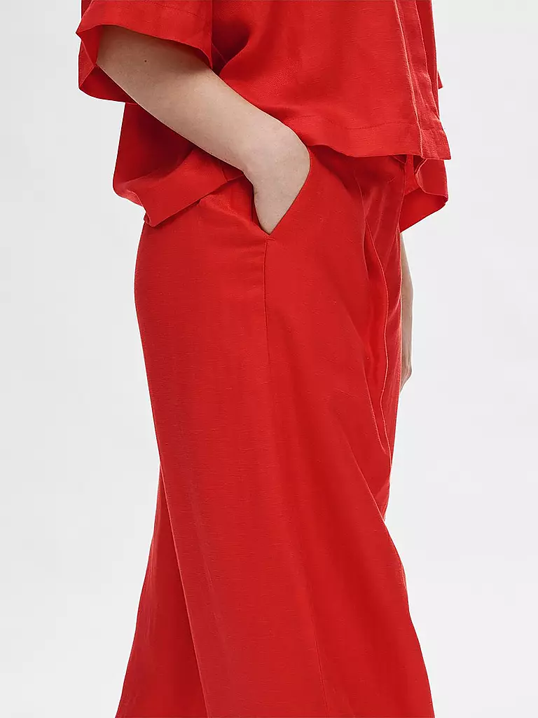SELECTED FEMME Marlenehose SLFLYRA rot