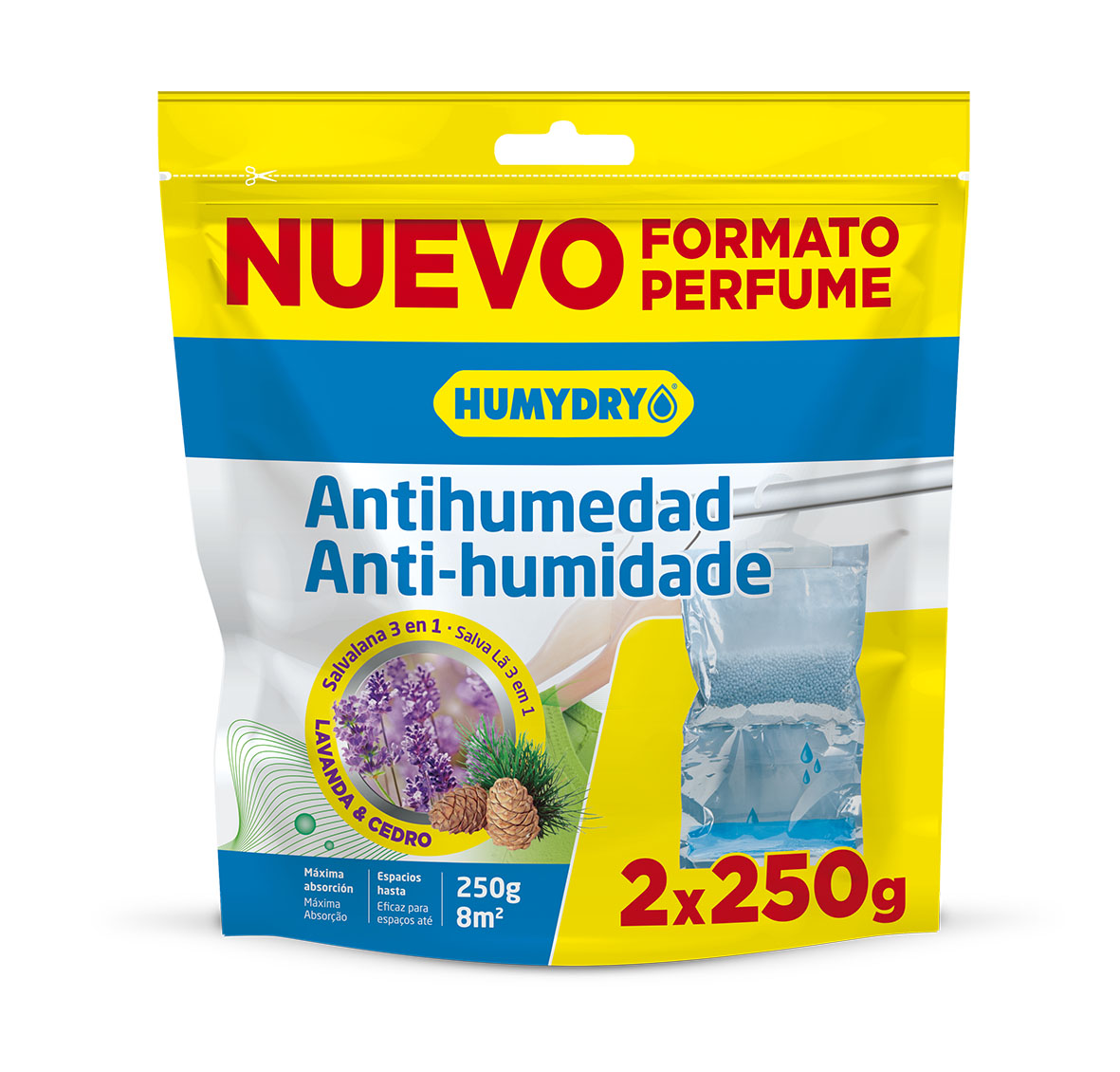 CABIDE ANTI HUMIDADE HUMYDRY SALVA LÃ 2X250G