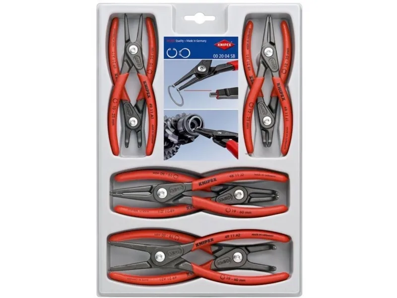 Knipex 00 20 04 SB, Tangsæt, Rød, 1,27 kg
