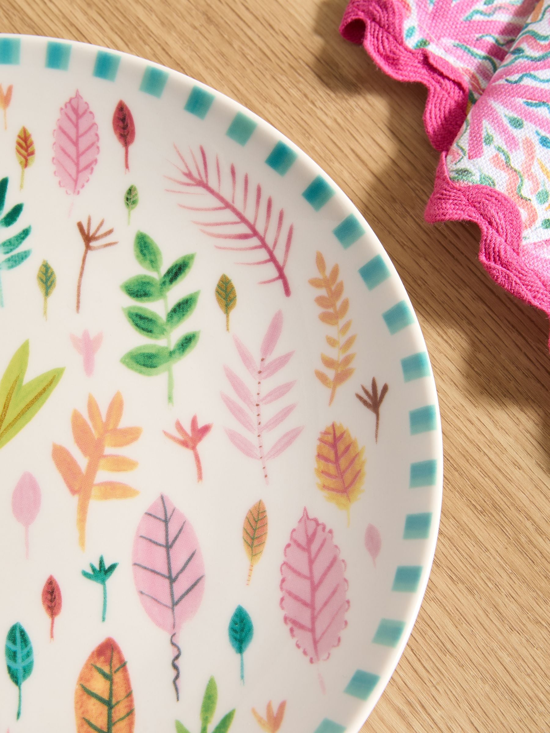 Lucy Tiffney Set of 4 Autumn Leaves Side Plates
