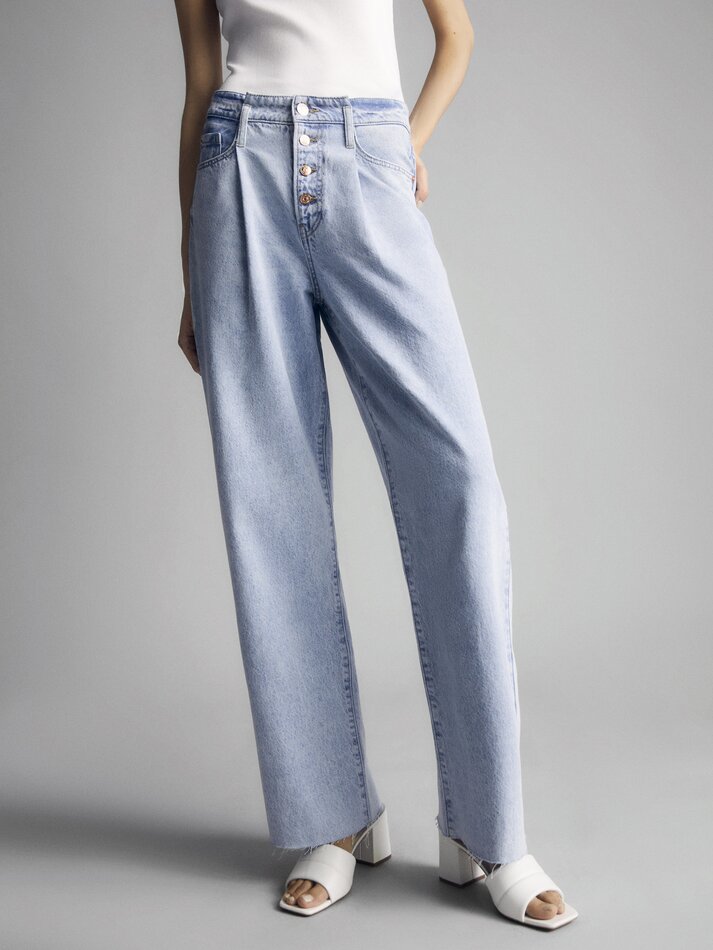 Calça jeans comprida - Azul claro