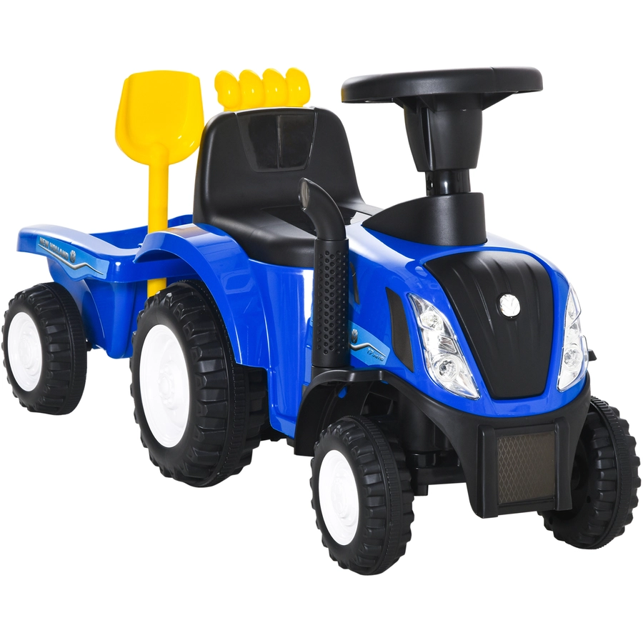 HOMCOM Rutscheauto mit Anhänger und Zubehör blau