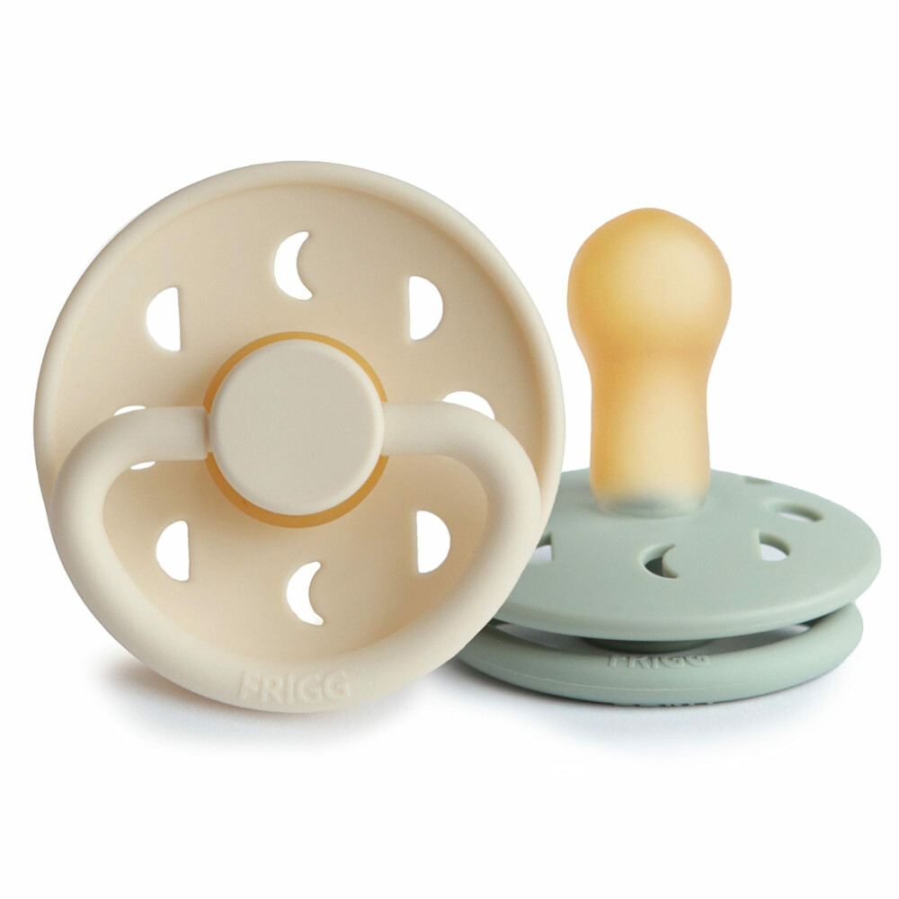 Frigg Fopspeen Moon maat 2 6-18 mnd Cream Sage2 stuks
