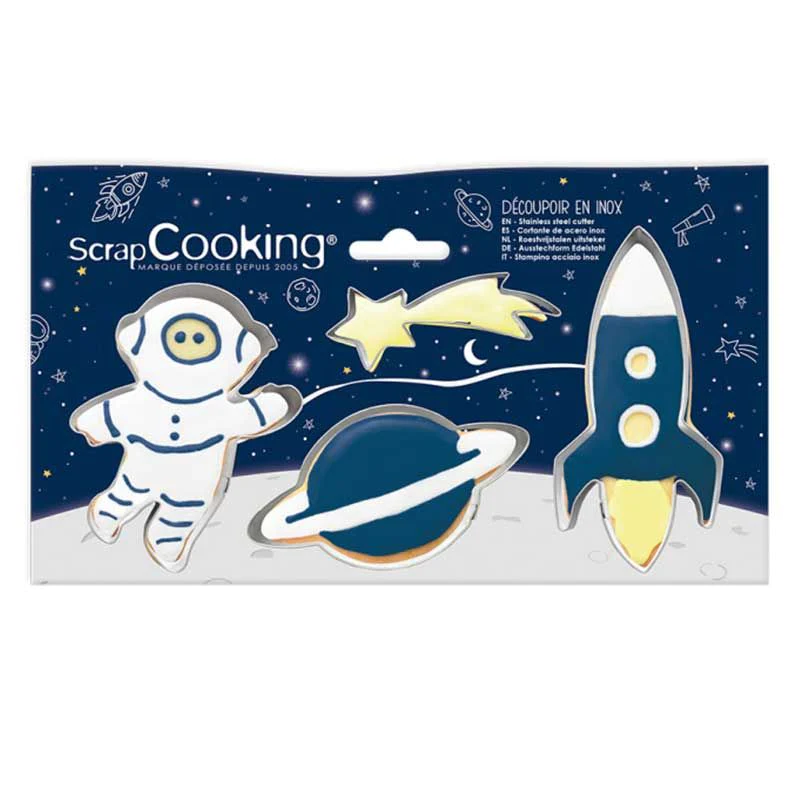 4 emporte-pièces Espace et galaxie Scrapcooking