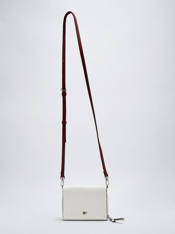 Bolsa com estampa floral - Off-White