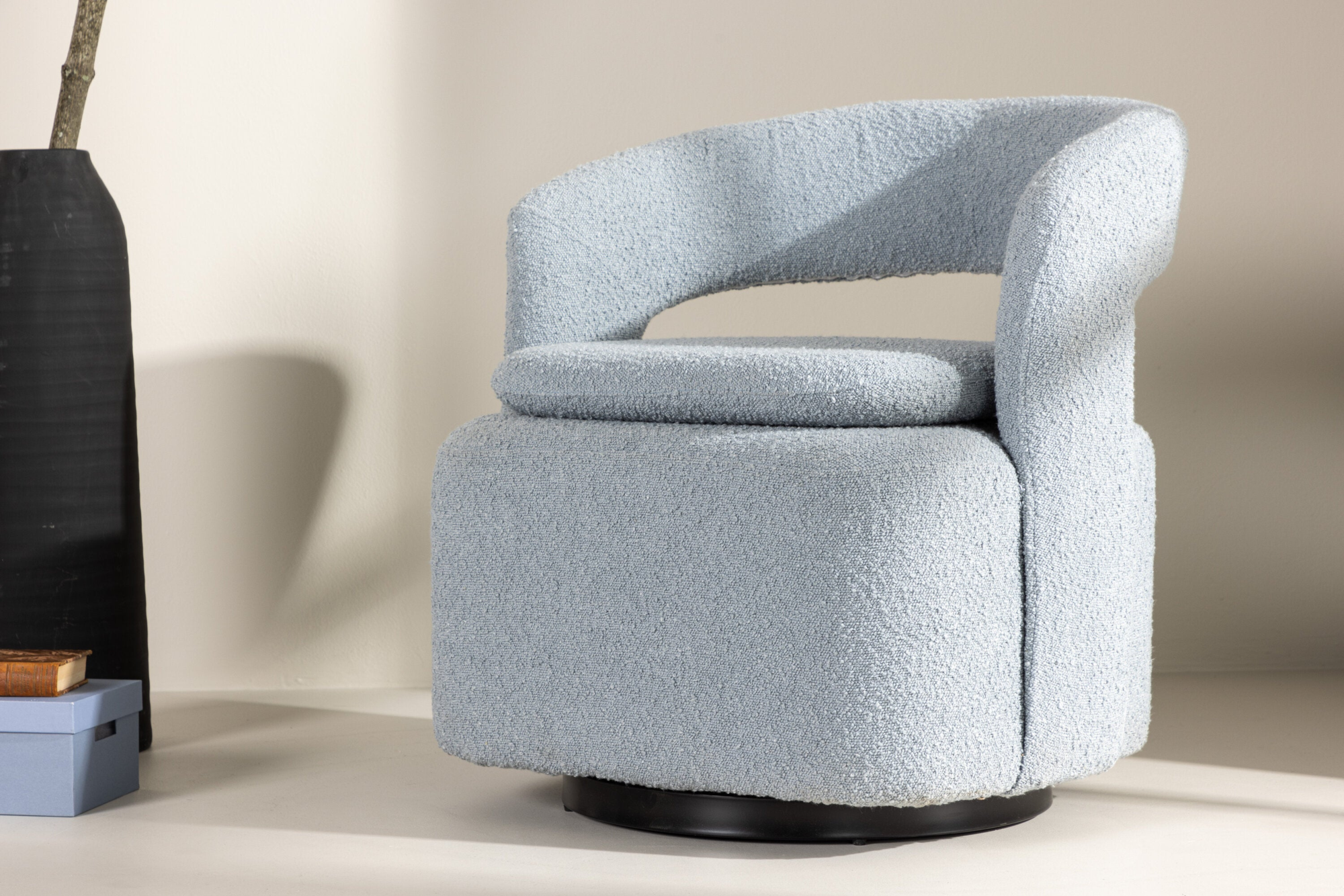 Akando Fauteuil - Licht blauw bouclé