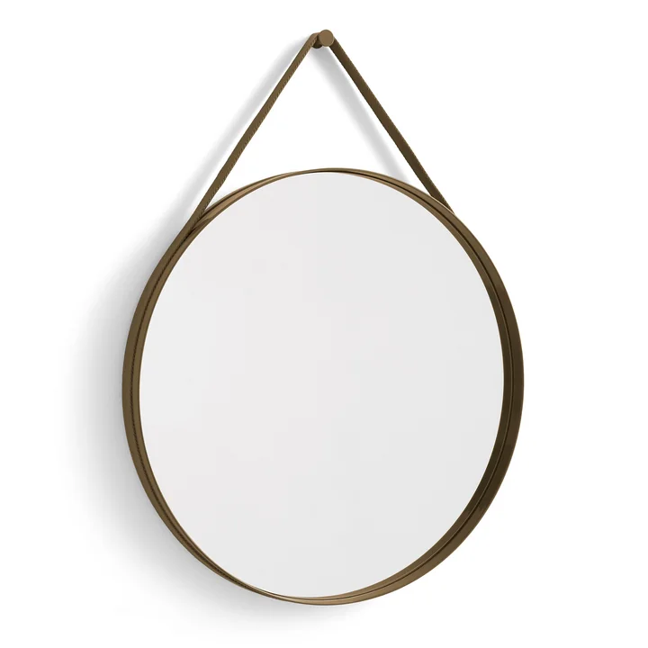 HAY - Strap Mirror No. 2 , Ø 70 cm, hellbraun