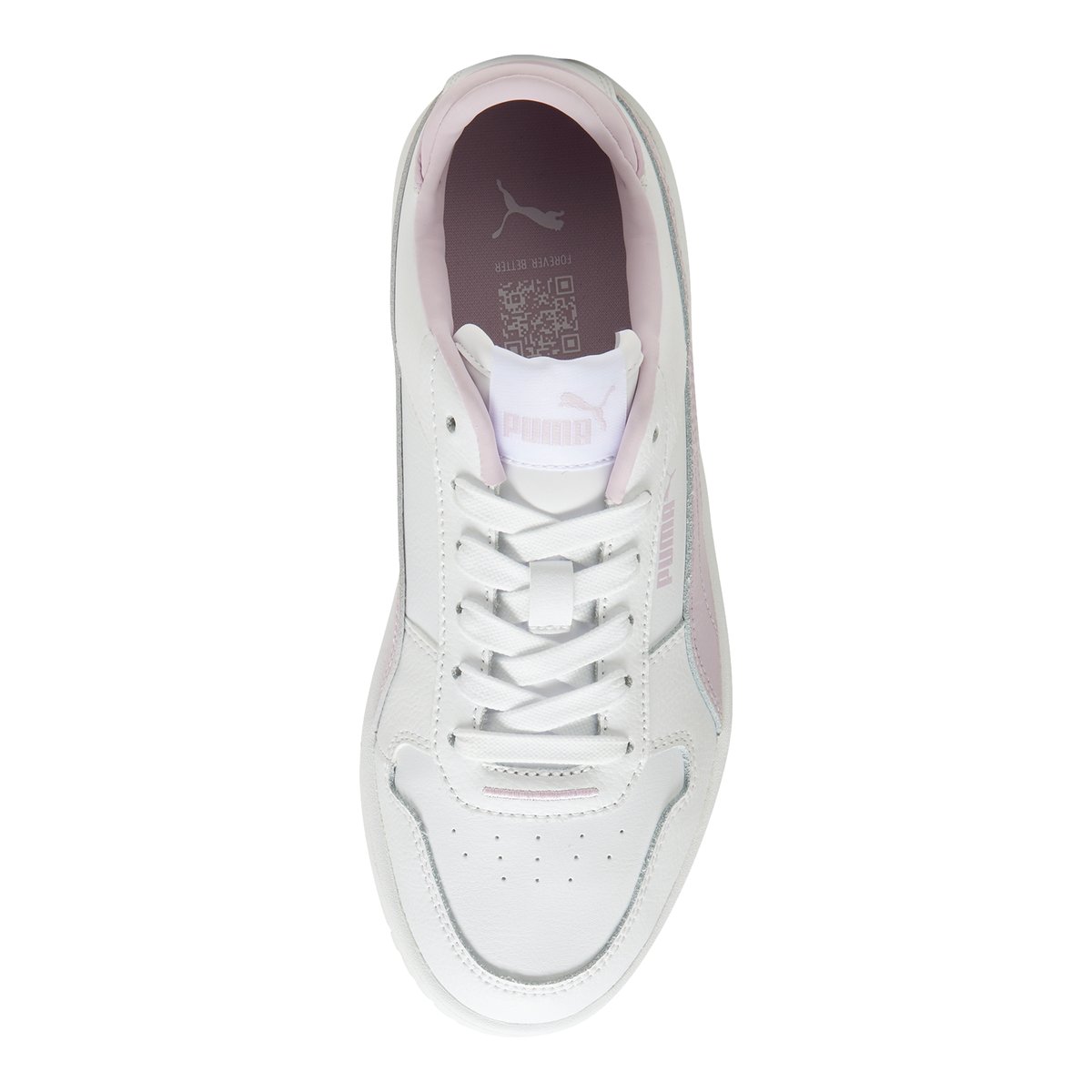 PUMA-Carinastl-jg-Baskets - Talon plat - Blanc