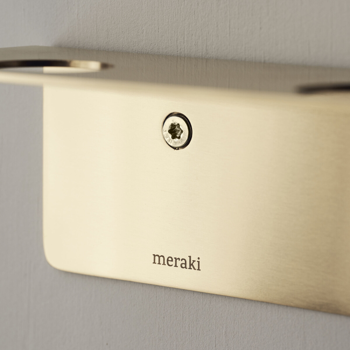 Meraki - Sæbeholder Med Knager Til Væg - Børstet Messing Finish