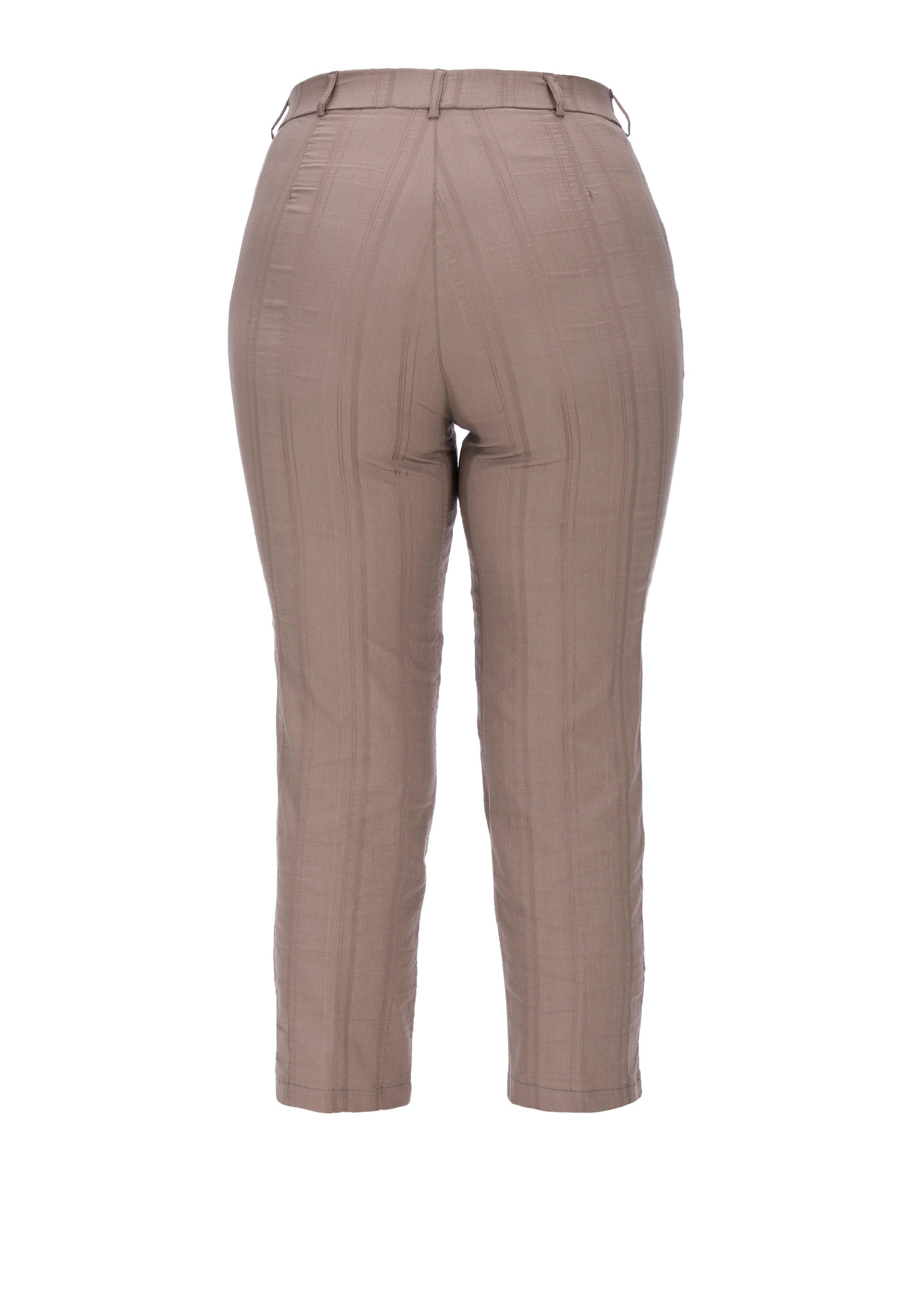 Gerade 7/8-Hose mit Komfortbund, bügelfreie Qualität