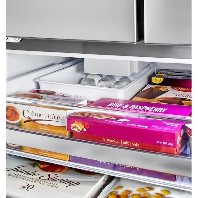 Refrigerador LG Craft Ice Smart com Wi-Fi, 4 portas, 27,8 pés cúbicos, com máquina de gelo dupla (resistente a impressões digitais), certificação ENERGY STAR.