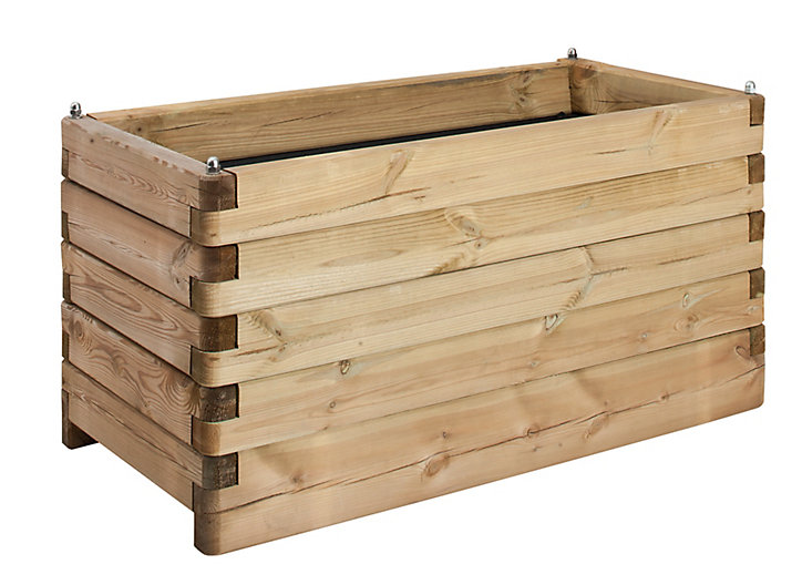 Bac rectangle bois Jardipolys Oléa 100L