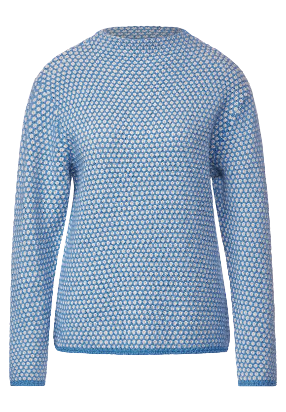 Zweifarbiger Pullover - light spring blue