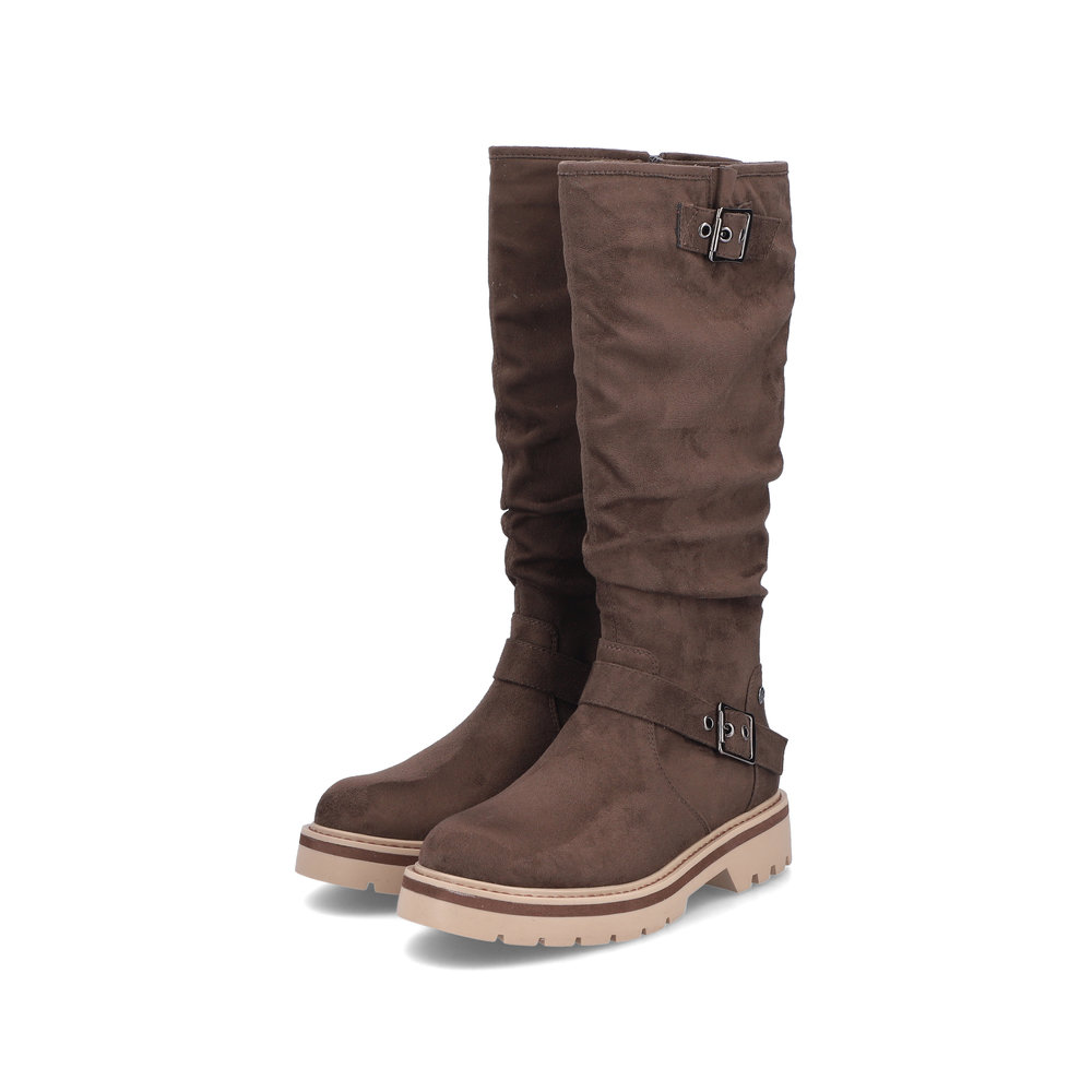 Rieker Damen-Schaftstiefel Mud-Braun