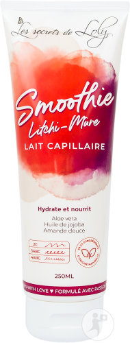 Les Secrets de Loly Smoothie Litchi-Mûre Lait Capillaire Cheveux Secs Frisés Et Crépus 250ml