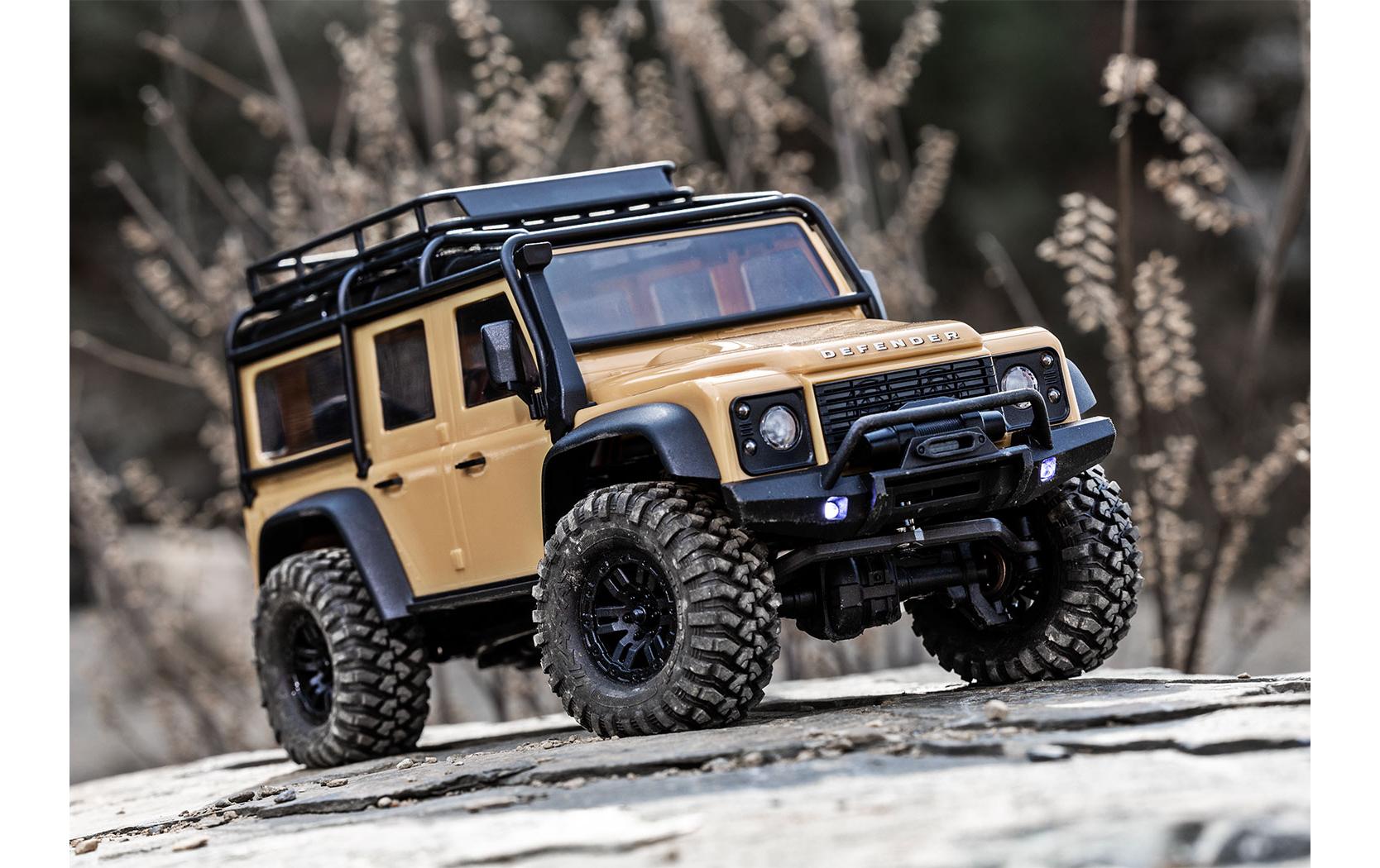 Scale Crawler TRX-4M Land Rover Defender Beige, RTR, 1:18<br>TRX-4 Performance im Mini-Format