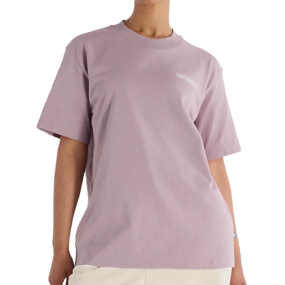 New Balance T-shirt Mauve Femme New Balance Athletics