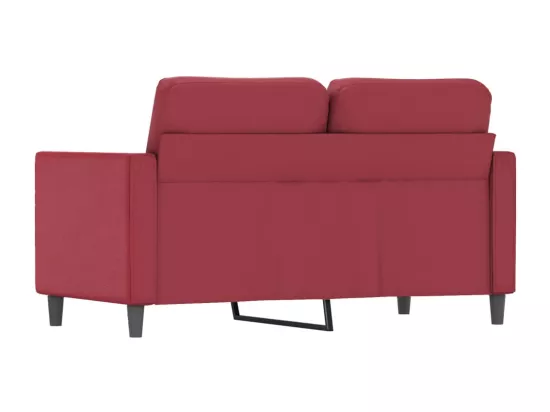 Canapé à 2 places Rouge bordeaux 120 cm Similicuir
