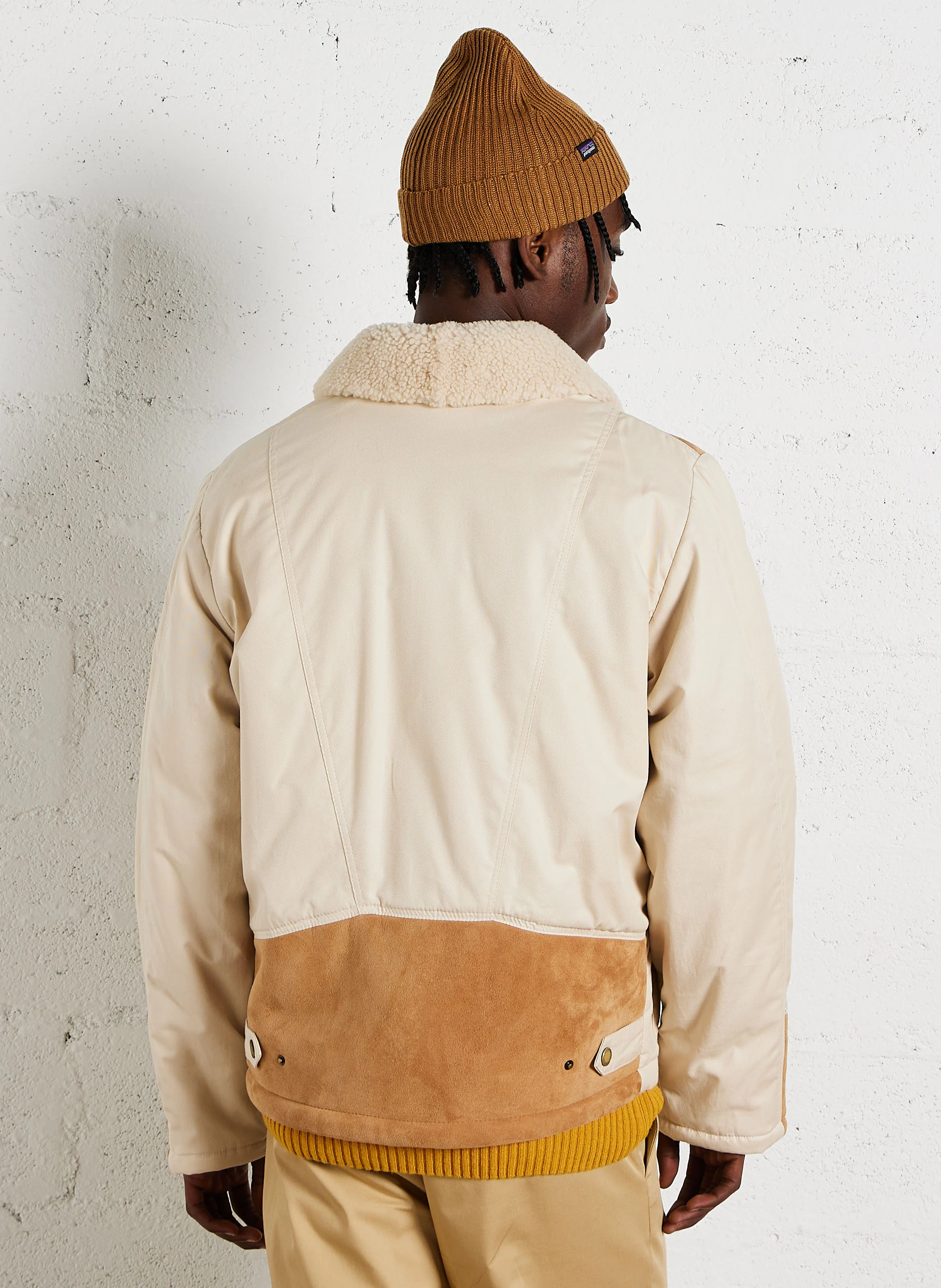 BOUME - Manteau col classique droit en coton mélangé | Beige