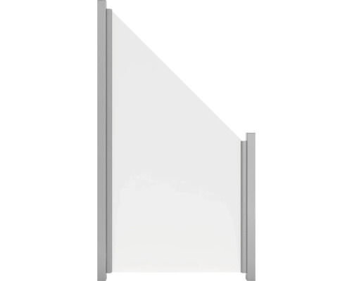Eindelement GroJa Belfort rechts zonder paal 90 x 180/90 cm satijn finish