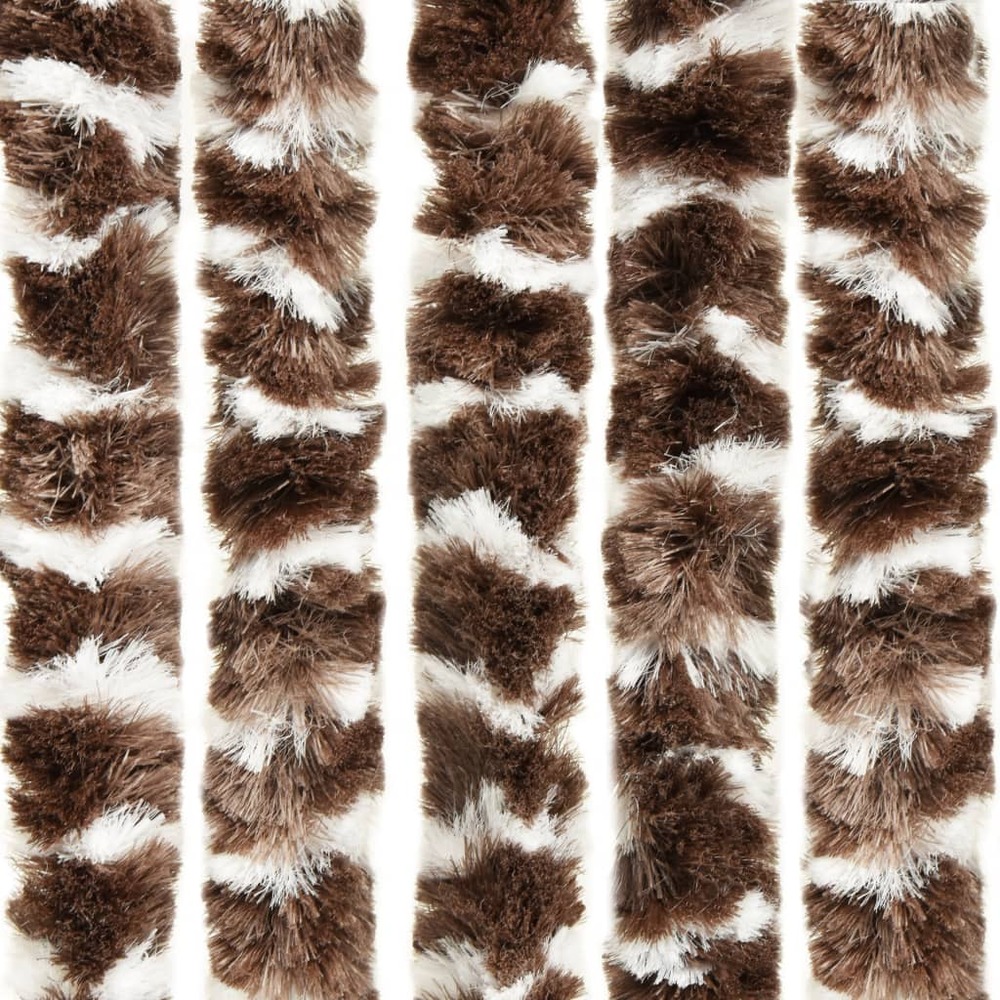 Moustiquaire marron et blanc 56x185 cm chenille